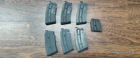 7x Brno steel magazines. 6 x 10 round, 1 x 5 round. Must have correct license, Includes postage