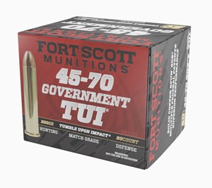 FORT SCOTT
MUNITIONS
45-70 GOVERNMENT 
300GR, TUI
AMMUNITION

$95 /PER 20