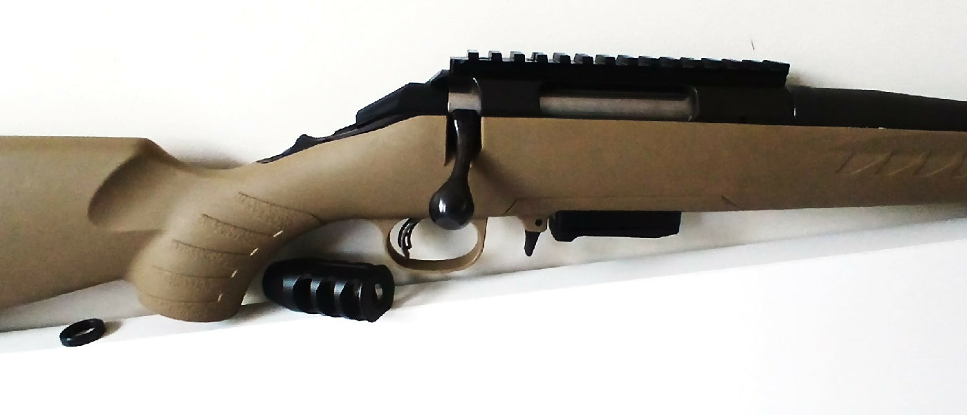 Ruger American Ranch 7.62 (Russian) purchased new March this year 16.10" barrel 1 in 8 twist with less than 50 shots fired muzzle break 5 shot FDE synthetic sto