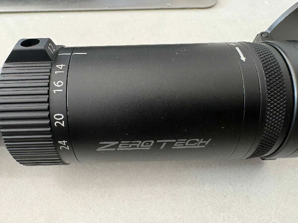Brand new ZeroTech 6-24x50 PHR II Side Focus - never been mounted on my guns, it is excess to my needs. Definitely no scuff marksor scratches on my scope.