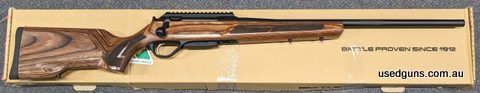 A Lithgow LA102 Crossover rifle with timber stock in excellent condition with original box. Only fired 80 rounds on the range. This rifle has a 22" (560mm) barr