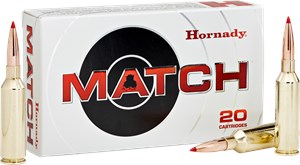 HORNADY
H81620
MATCH
6.5 PRC, 147GR
ELD MATCH POLYMER TIPPED 
AMMUNITION

$88.90 /PER 20
$399 /PER 100