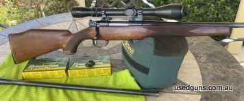 L57.243 only about 12,000 ever made between 1957 and 1959. Then became the L579 in 1959. No scope. Excellent clarity, bridge mount. Rebarrelled with a later sak