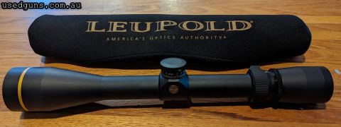 Optically excellent, couple of surface scratches reflected in price, lifetime guarantee. No box but includes Leupold scope cover. Post with tracking included.