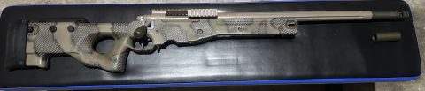 Remington 700 mk13 clone Blueprinted G series action bedded into an accuracy international aw stock Badger ordnance bolt knob Maddco 22 inch stainless steel MTU