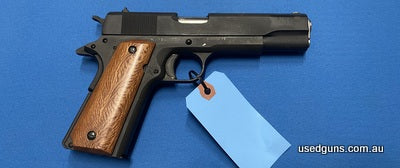 Safari Firearms handgun sale! Very good condition Rock Island Armory 1911 AI in 9mm. Slide racks well. Hammer great. Bar trigger. Great single stack 9mm.