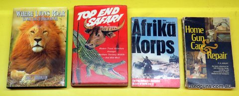 Ref: WLR. 'Where the Lions Roar' by Craig Boddington - hard cover and good condition. 'Top End Safari' by Vic McCristal - hard cover and good condition. 'Home G