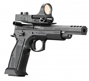 CZ
75 TS CZECHMATE
9MM, 
10 SHOT
130MM MATCH BARREL
PLUS COMPENSATOR
CASED 
WITH TWO MAGS
C-MORE RED DOT SCOPE
ALLOY GRIPS
MATCH TRIGGER
BLACK ALLOY GRIPS
COCKING DEVICE
THUMB REST
MAG WELL
AMBI SAFETY 
EXTENDED MAG RELEASE 
FULL CUSTOM SHOP BUILD

SPECIAL NEW $4349
PROHIBITED IN