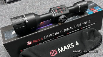 2 only. Highly reduced from $6710 to clear. ATN MARS 4 Thermal Scope with 640x480 sensor and 1.5-15x magnification. Mounts to your rifle with standard 30mm ring