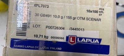 Sealed case of 1000 Lapua Scenar 155gr 30 cal projectiles Price INCLUDES post to any state except WA