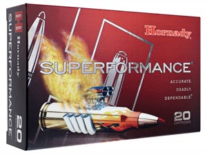 HORNADY
H81188
SUPERFORMANCE
30-06, 180GR, INTERBOND
POLYMER TIPPED 
AMMUNITION

$59.90 /PER 20
$269.55 /PER 100
$435 /PER 200