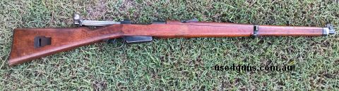 Swiss Mannlicher 1893 Calvary Carbine, super rare rifle in Australia, over all condition has been rated as fair due to a small crack in the stock (doesn't affec