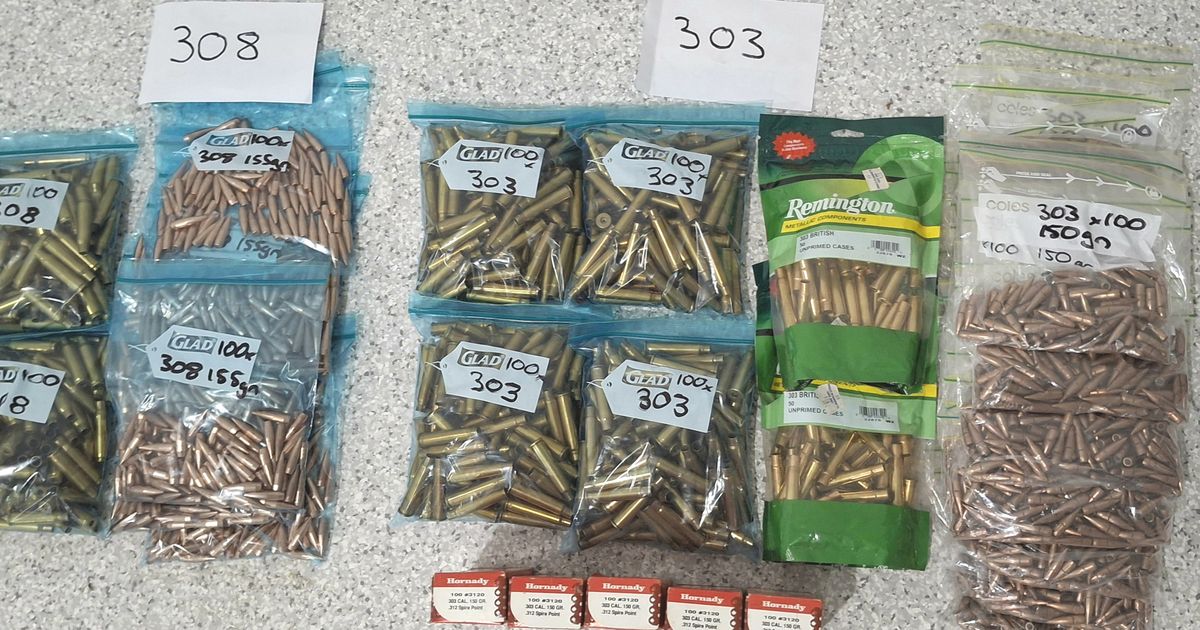 303, 308 shells cases and projectiles reloading