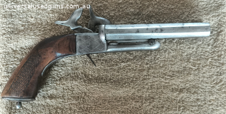 Belgium pinfire double barrel pistol