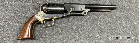 Very good replica Colt Walker in 44 BP. Hammer crisp, trigger sharp, engraving on cylinder, gloss woodwork grip finish.  $30 freight to your dealer Australia Wi