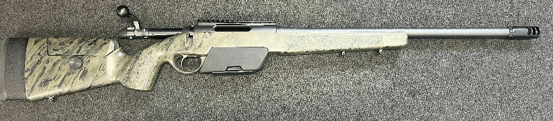 Styer pro in 308 win, McMillan stock with high capacity magazine. Option of second stock in black also with high capacity magazine. Muzzle break.