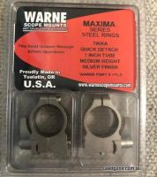 NEW Warne Maxima Tikka 1" QD medium steel mounts. USA made quality steel mounts silver finish to suit any picatinny rail base. Phone 0429849007. If reply by ema