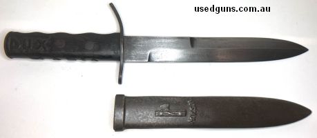 A rarely seen WW2 M.V.S.N (Italian socialist party) fighting knife, issued to the "Black shirts" Benito Mussolini's personal militia from the late 1920's until 