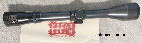 Pecar Berlin Champion 6x45 scope. Brilliant German optics service checked ready for use on any rifle. Has steel 1" tube with popular No 10 reticle. Phone 042984