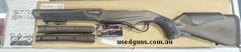 Brand new Cadex Tundra Strike Chassis for a Tikka T3/ T3X CTR magazine in colour Stealth Shadow Vortex. Has two removable barrel channels to suite a Sporter or 