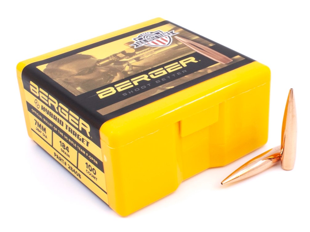 Berger 7mm 184 gr F-Open Hybrid Target (500/box)