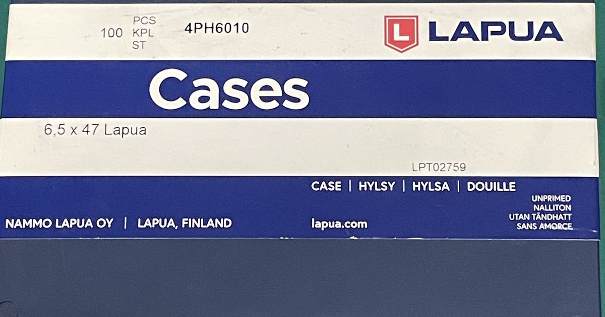 Lapua 6.5x47 cases