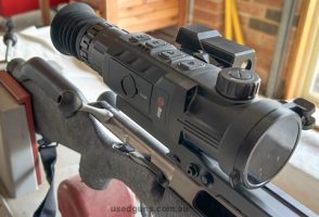 Infiray Rico in excellent condition, comes with 2 batteries & charger in case & box. Very clear scope.Also included is the range finder, rrp for these setups ar