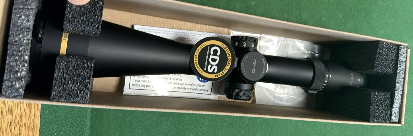 Brand new VX-6HD 4-24x52 CDS-ZL2 side focus illuminated firedot duplex Part no: 179294. Never been used or mounted, bright for project never went ahead. Retail 