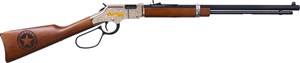 HENRY
H004TR
GOLDEN BOY TEXAS RANGERS
BICENTENNIAL EDITION
22LR, 16 SHOT
20" OCTAGONAL BARREL
LARGE LOOP LEVER
CARVED WALNUT STOCK
24K GOLD INLAY & ENGRAVED
SEMI BUCKHORN SIGHTS

NEW $2749