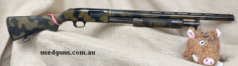 SV5/571 Mossberg Pump 5 shot 500A. Tapped holes for a rail if needed. It doesn't seem to have done much work if any at all. I list all my guns as Fair unless th