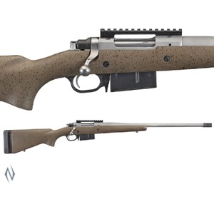 RUGER
77 HAWKEYE LONG RANGE HUNTER
STAINLESS STEEL
PIC RAIL
DETACHABLE MAGAZINE

AVAILABLE IN
77LRH65C 6.5 CREEDMOOR 5 SHOT XXXX
77LRH65PRC 6.5 PRC 3 SHOT XXXX

NEW $2565