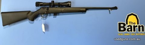 Marlin XT-22 22lr Package has a sabre 4x40 scope, synthetic stock, 7 round magazine + is in very good condition.