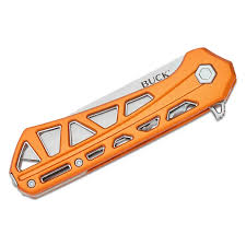 BUCK TRACE ORANGE SERRATED LRG 8.2CM