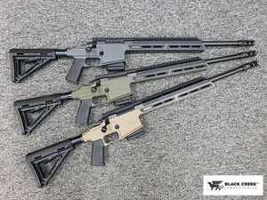BLACK CREEK LABS
MRX BISON
10 SHOT
BOLT ACTION
TRI LUG STYLE BOLT HEAD
FOR SMOOTH RELIABLE FEEDING
MAGPUL MOE COLLAPSIBLE ADJUSTABLE STOCK
MAGPUL MOE K GRIP
MUZZLE BRAKE
M-LOK FOREND
TRIGGER TECH ADJUSTABLE TRIGGER
PIC RAIL INTERFACE 

AVAILABLE IN
16.5" 300 BLACK OUT GREY NEW $1790
1