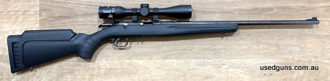 Mint condition Ruger American synthetic blues 22LR. Very little use and comes with scope.