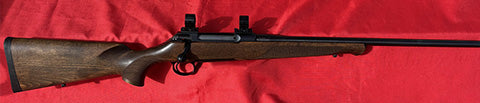 As new Sauer 100 in 6.5 Creedmoor , trigger under a kilo , 5 shot mag. Blue steel with laminated stock. Every Sauer I have had has performed superbly.