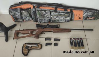 Suit new buyer as the rifle is unmarked.. Comes with 3 x 10 round & 1 x 5 round mag, leupold scope & level, rifle bag, bolt bag caldwell mount, 400 rounds ( sho