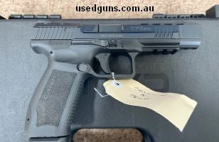An excellent as new Canik TP-9 pistol in 9mm. Fitted with a 132mm barrel this pistol has done very little work and presents as new. Comes with Canik case and al