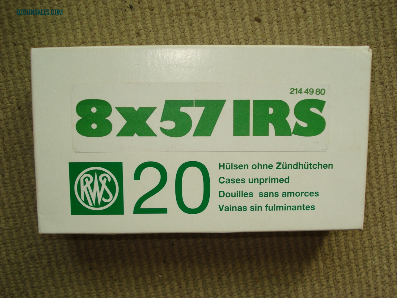 RWS 8x57IRS brass