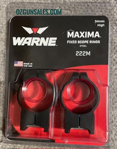 Warne Maxima 34 mm High Steel mounts