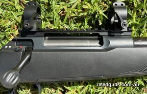 Sauer 100 in powerful 9.3x62 not too far behind the 375 H&H and milder too shoot. Excellent condition throughout, fitted with Leupold rail and Warne lever detac