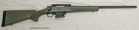 Howa 1500 Varmint. Stock like new (Hogue). Pic rail ready to accept what ever scope you like. Has detachable mag floor plate and will come with a 5 and 10 shot 