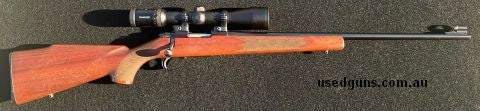 Lovely little Sako with a very clean boltface and excellent bore. This rifle has not seen a lot of work at all. Dies and cases included, scope and mounts not in