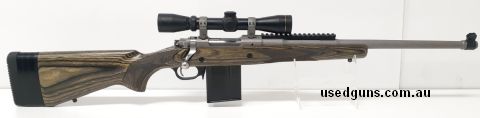 Excellent hunting setup with 10 shot mag. Tough M77 action in laminate stock with matte s/s finish.