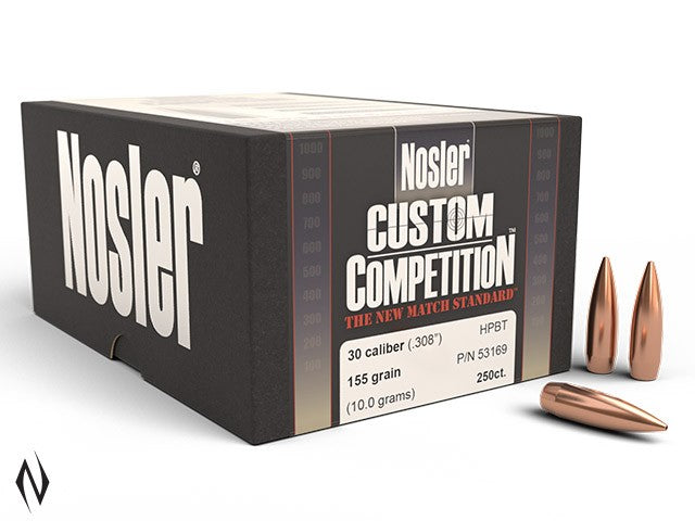 NOSLER 308 155GR HPBT CUSTOM COMP 250PK