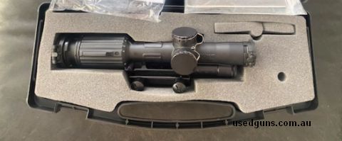 Presents as new and is a great scope. Came off a .223 in which I have changed direction. Bullet calibrated to .223 / 55gr. Comes with spare turret caps, lens co