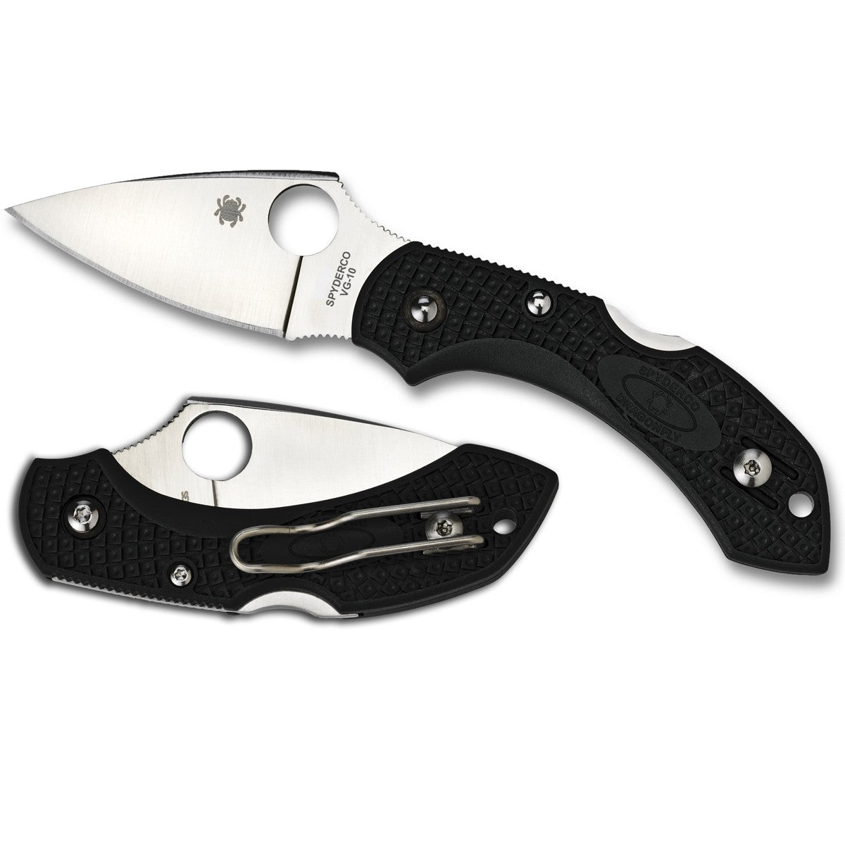 SPYDERCO DRAGONFLY 2 LIGHTWEIGHT BLACK - PLAIN BLADE
