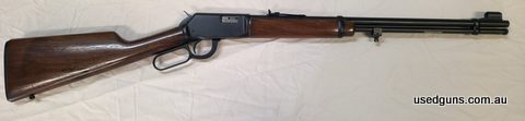For sale this very good condition Winchester 9422M in 22 WMR with cerakote on all external metalwork and a clear coated stock in mint condition. Action is silky