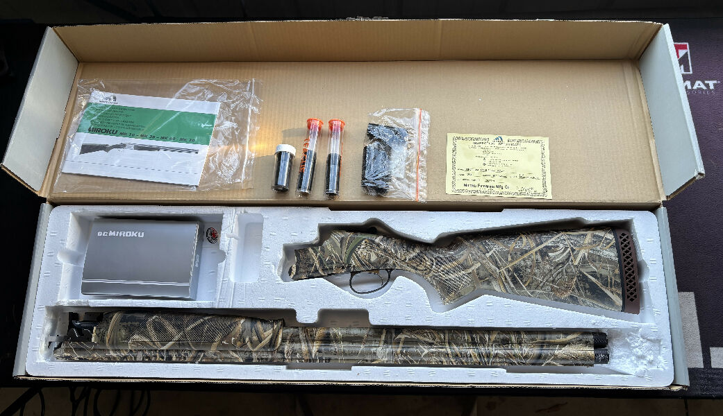 Miroku MK70 camouflage 30” barrels in new condition. I have only fired a few shots through it to patten and unfortunately it doesn’t fit me at all, hence the sa