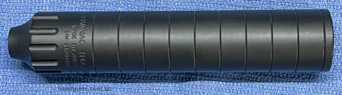Shawmac rim-fire suppressor - 9 baffles. Excellent condition. Cerakote black finish. One minor mark only. 1/2x28 thread. If you don't have a suppressor permit p